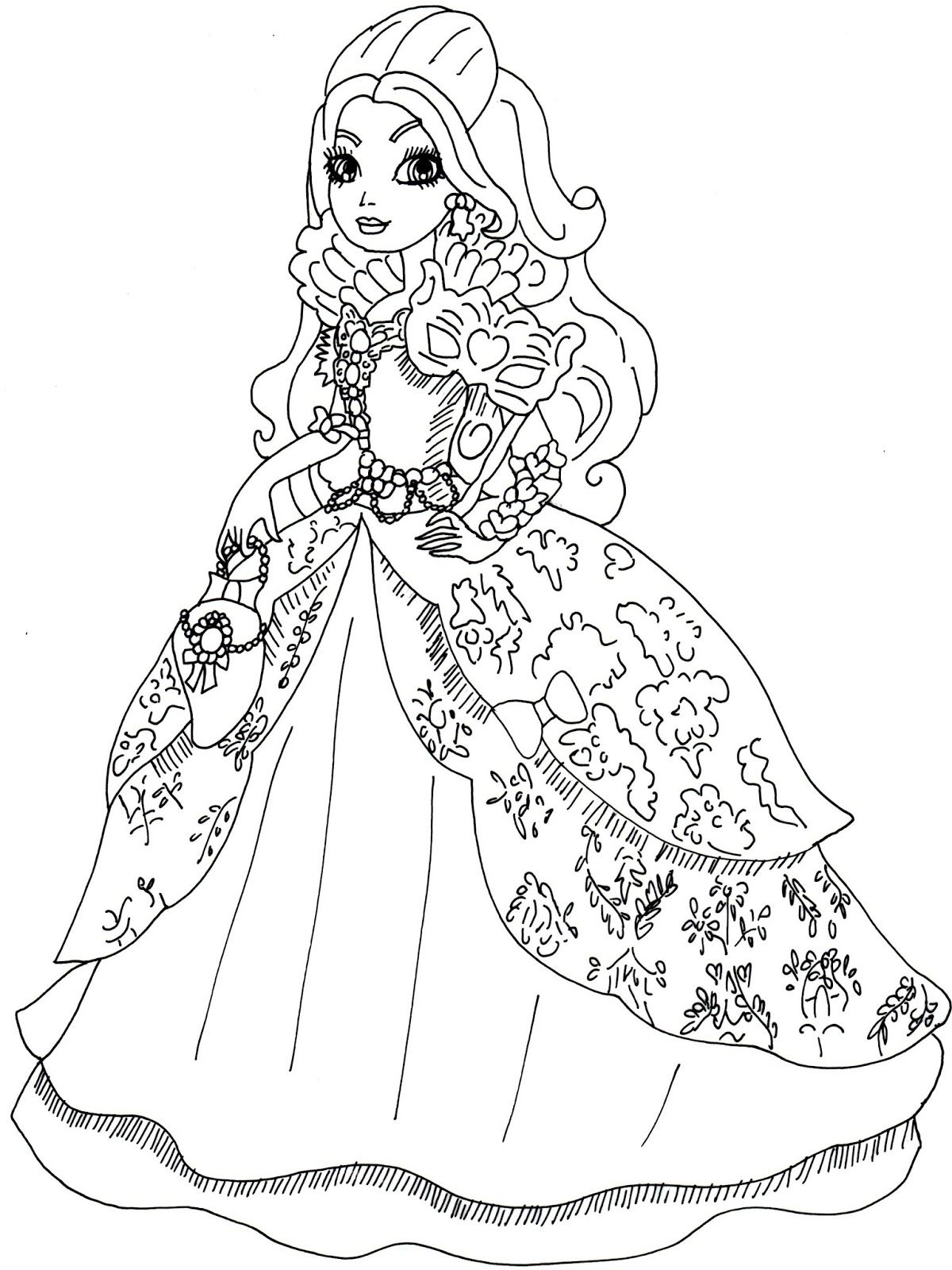 Ever After High Coloring Pages Kitty Cheshire at