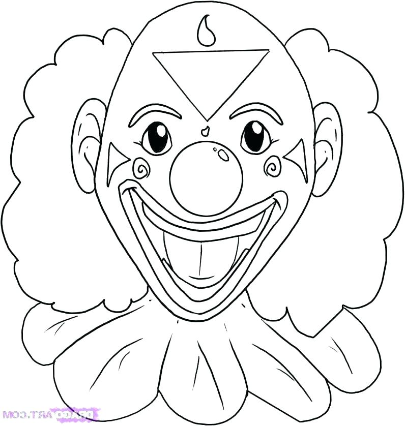 Evil Clown Coloring Pages at Free printable