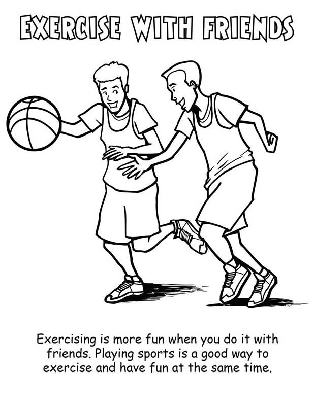 Exercise Coloring Pages Printable at Free printable