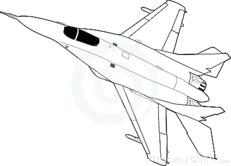 airplane f 16 falcon coloring page