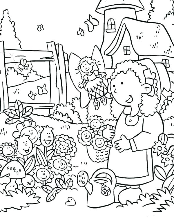 Fairy Garden Coloring Pages at GetColorings.com | Free printable