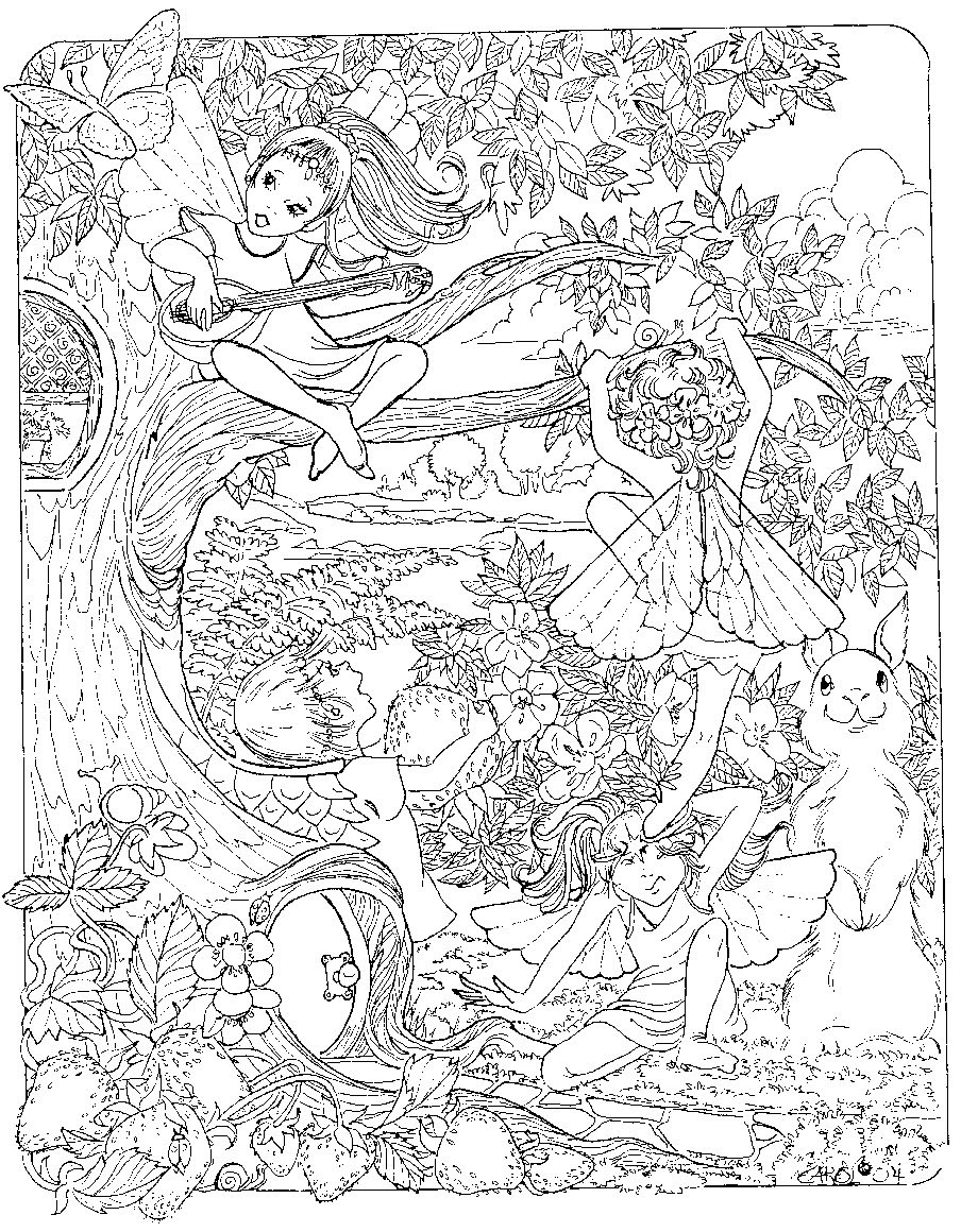Fairy Garden Coloring Pages at Free printable