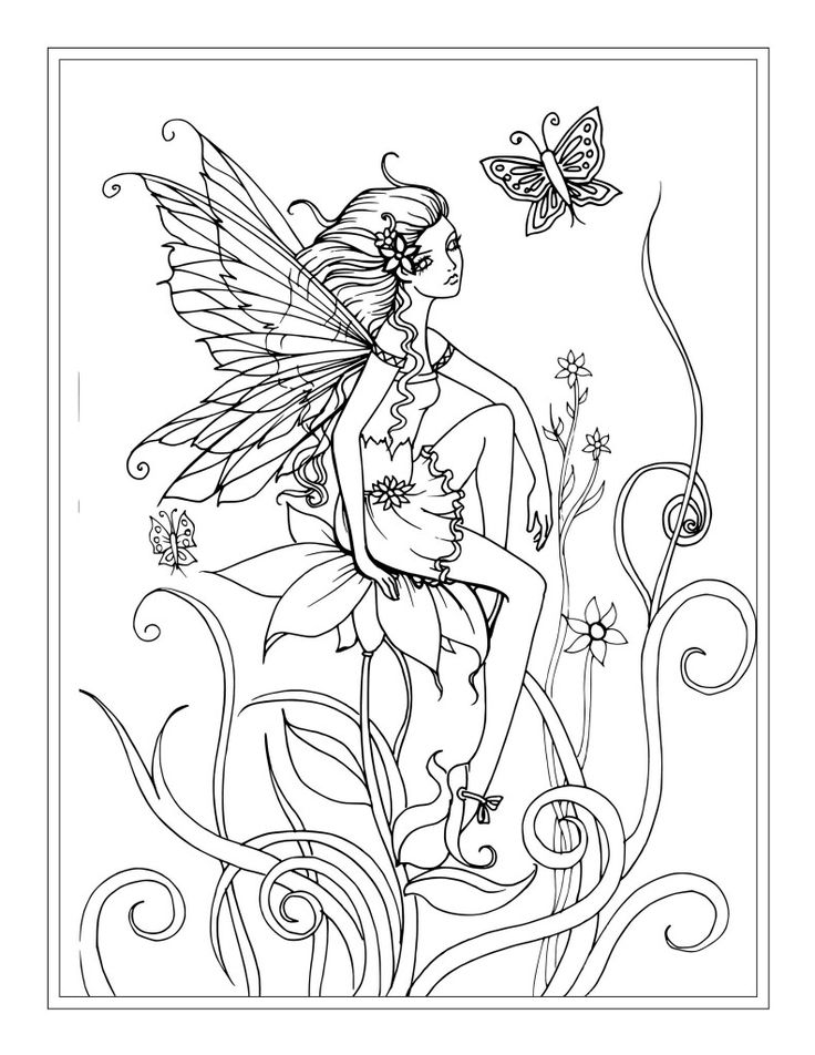 Fairy Garden Coloring Pages At Getcolorings.com | Free Printable
