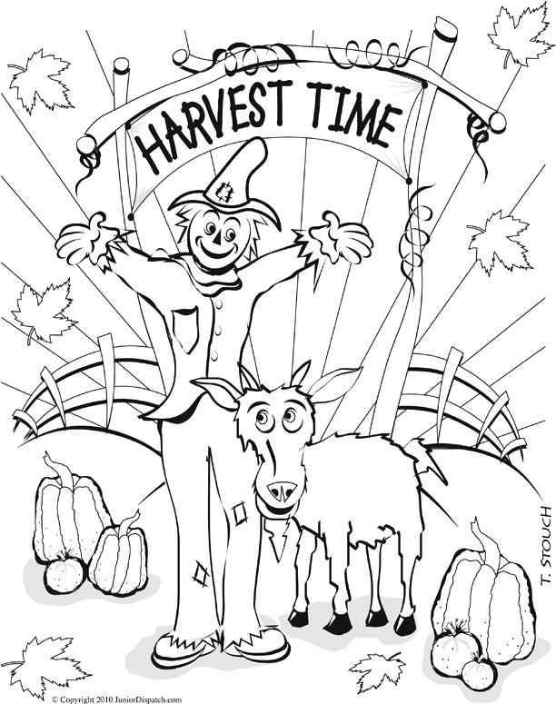 Fall Harvest Coloring Pages at Free printable
