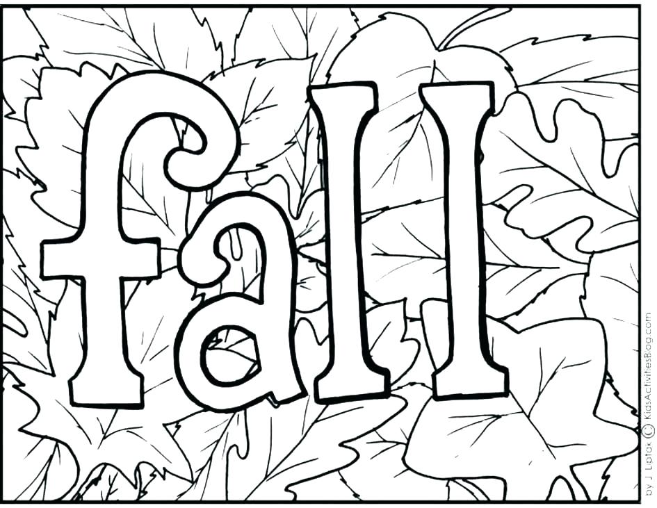 Preschool Fall Coloring Page