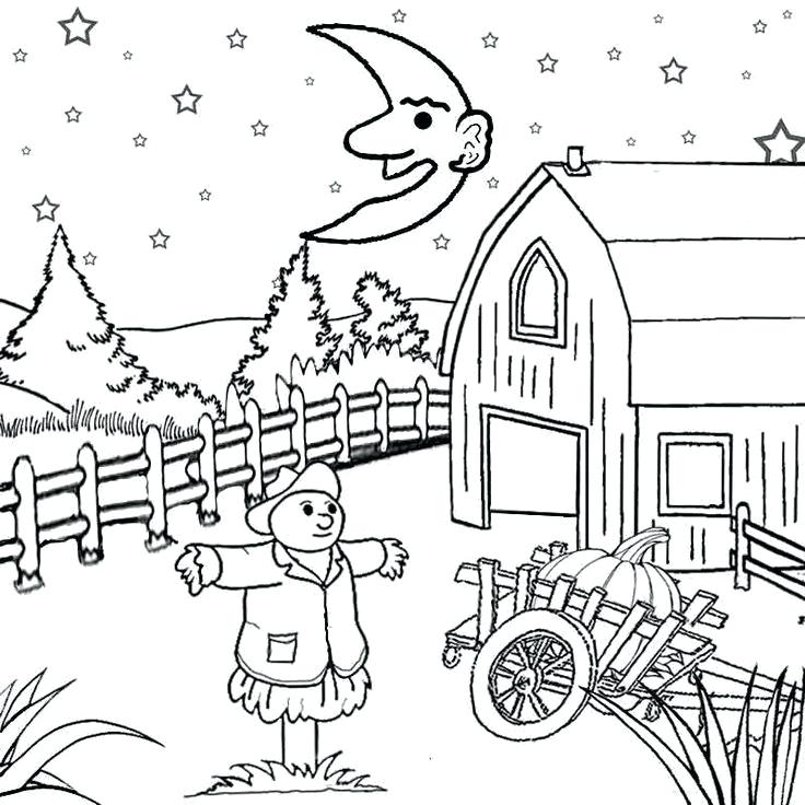 Fall Scenery Coloring Pages at GetColoringscom Free