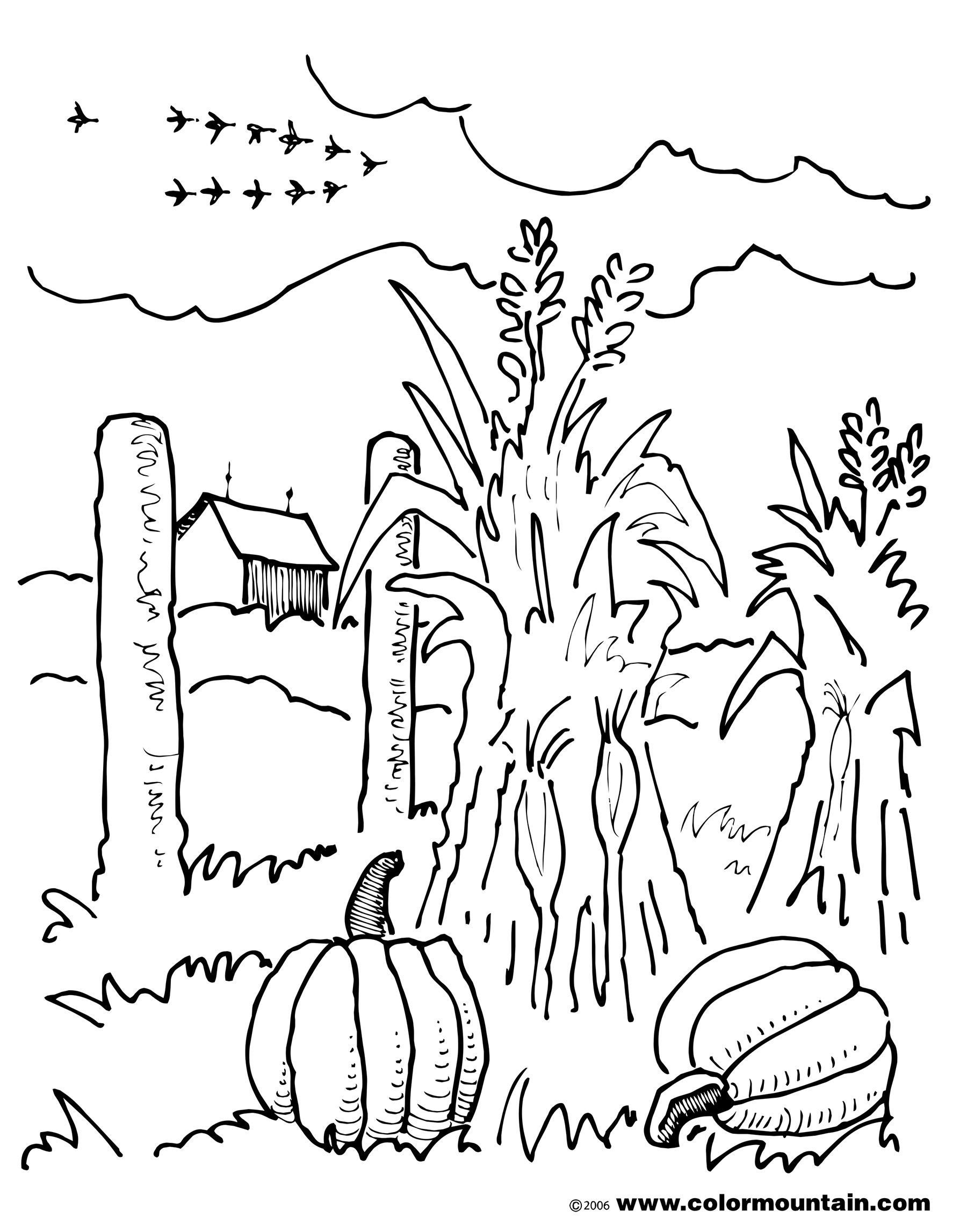 christmas scenery coloring pages