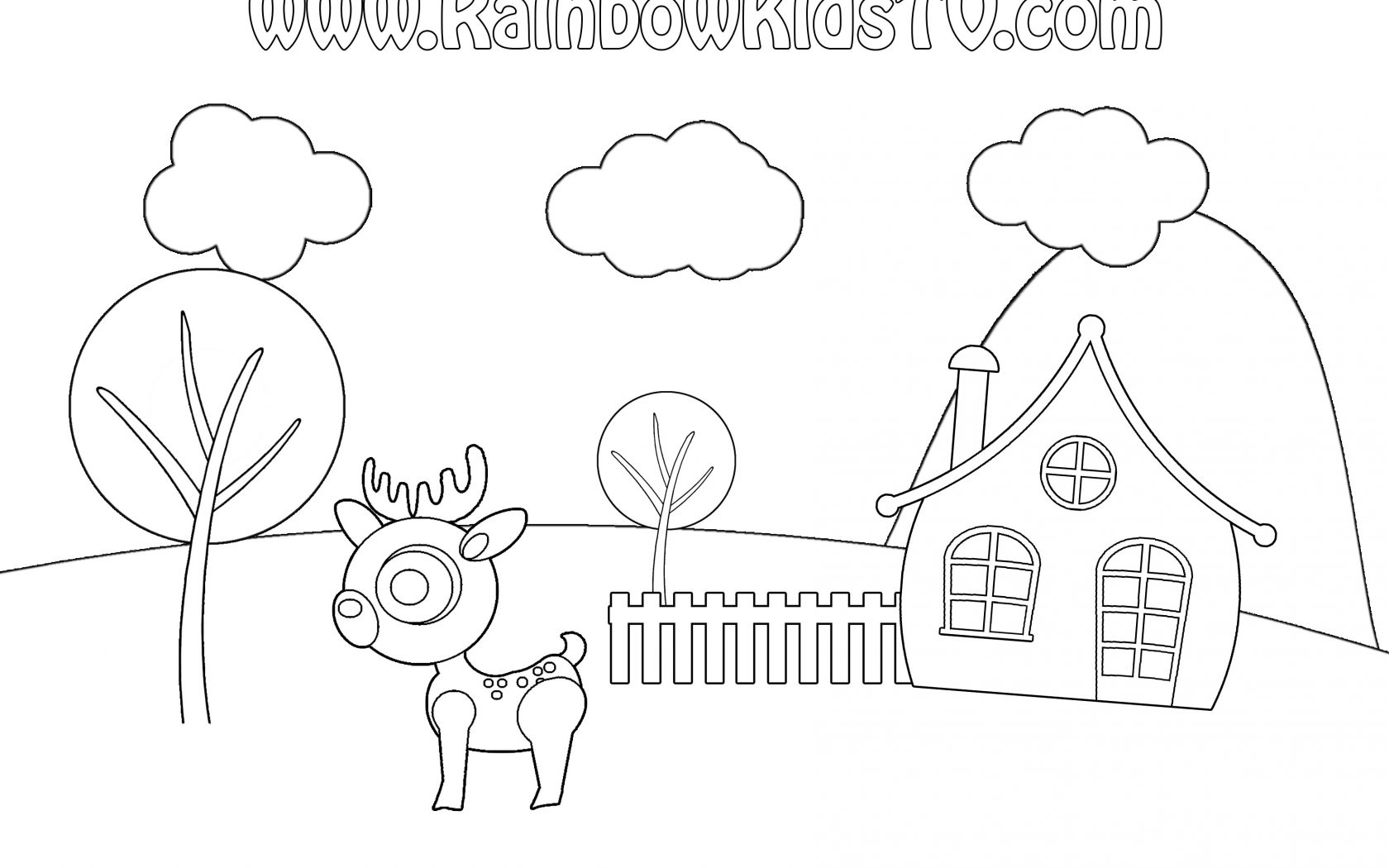 Fall Scenery Coloring Pages