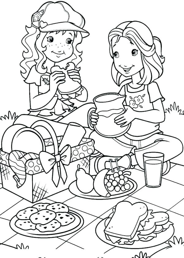Family Picnic Coloring Pages at GetColorings.com | Free printable