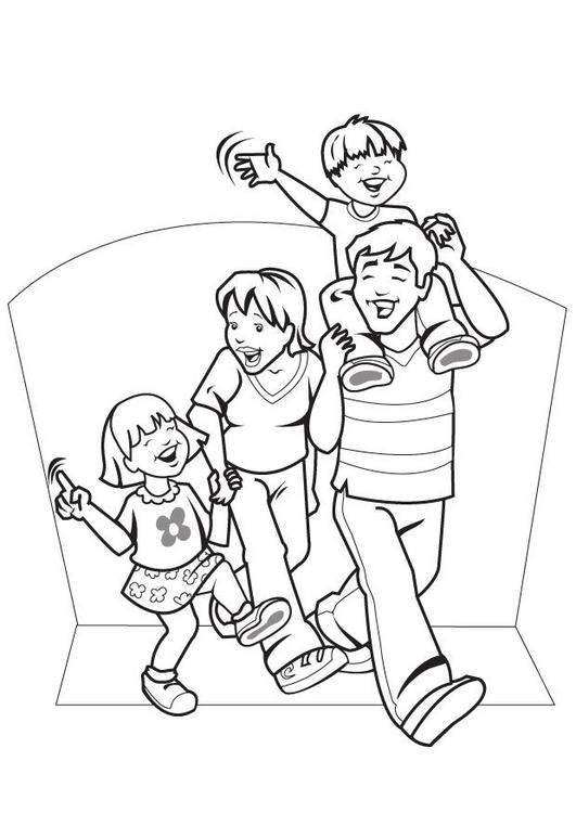 Family Picture Coloring Page at Free