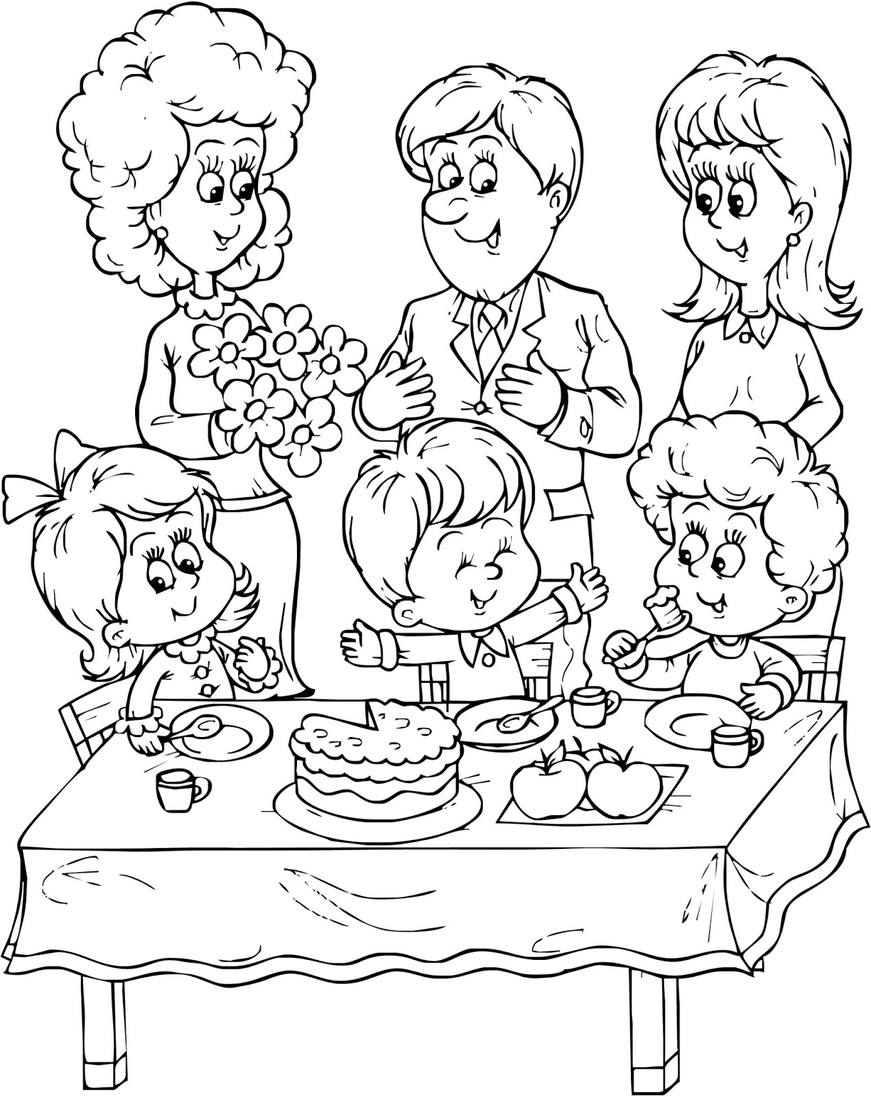 Family Reunion Coloring Pages at GetColorings.com | Free printable