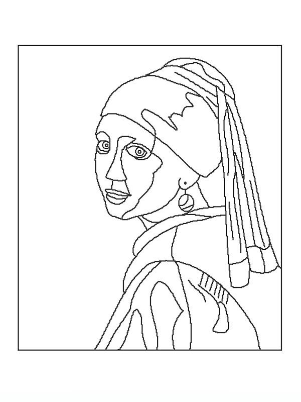 Famous Paintings Coloring Pages at Free printable