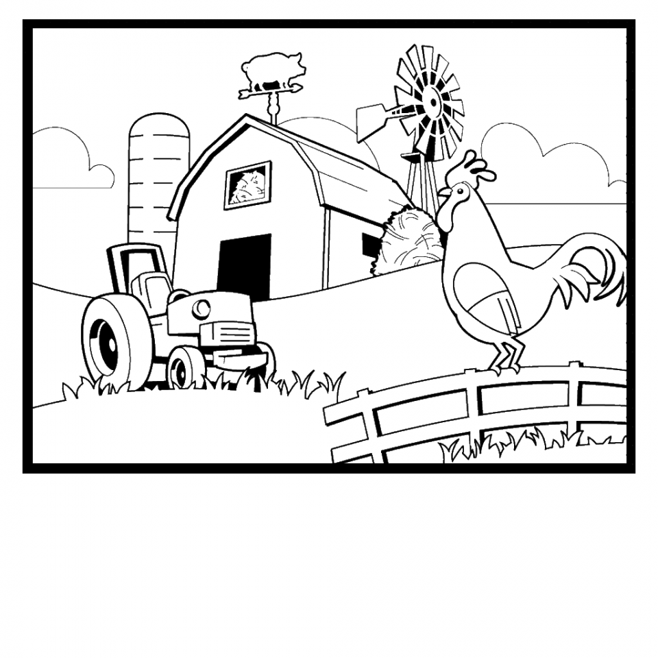 Farm Coloring Pages For Adults At GetColorings Free Printable 