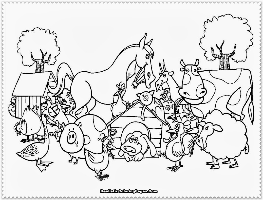 Farm Scene Coloring Pages At GetColorings Free Printable 