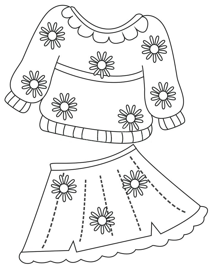 Girl Clothes Coloring Pages At Getcolorings Com Free Printable
