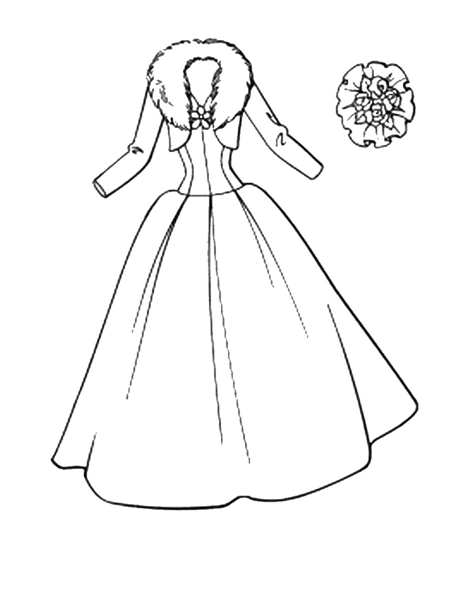 Fashion Dress Coloring Pages at GetColorings.com | Free printable