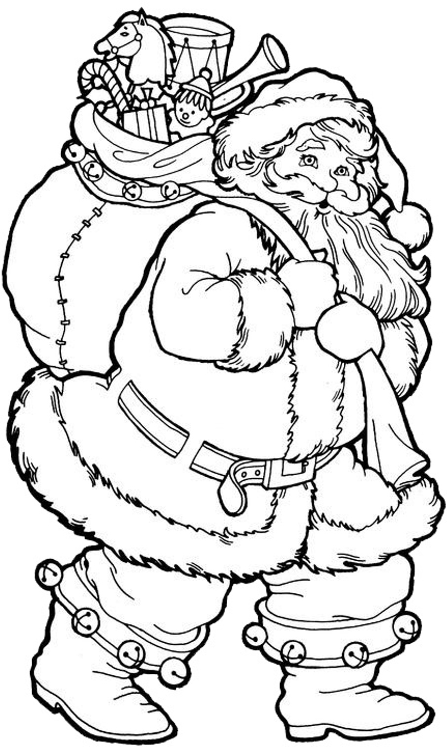 Father Christmas Coloring Pages at Free printable