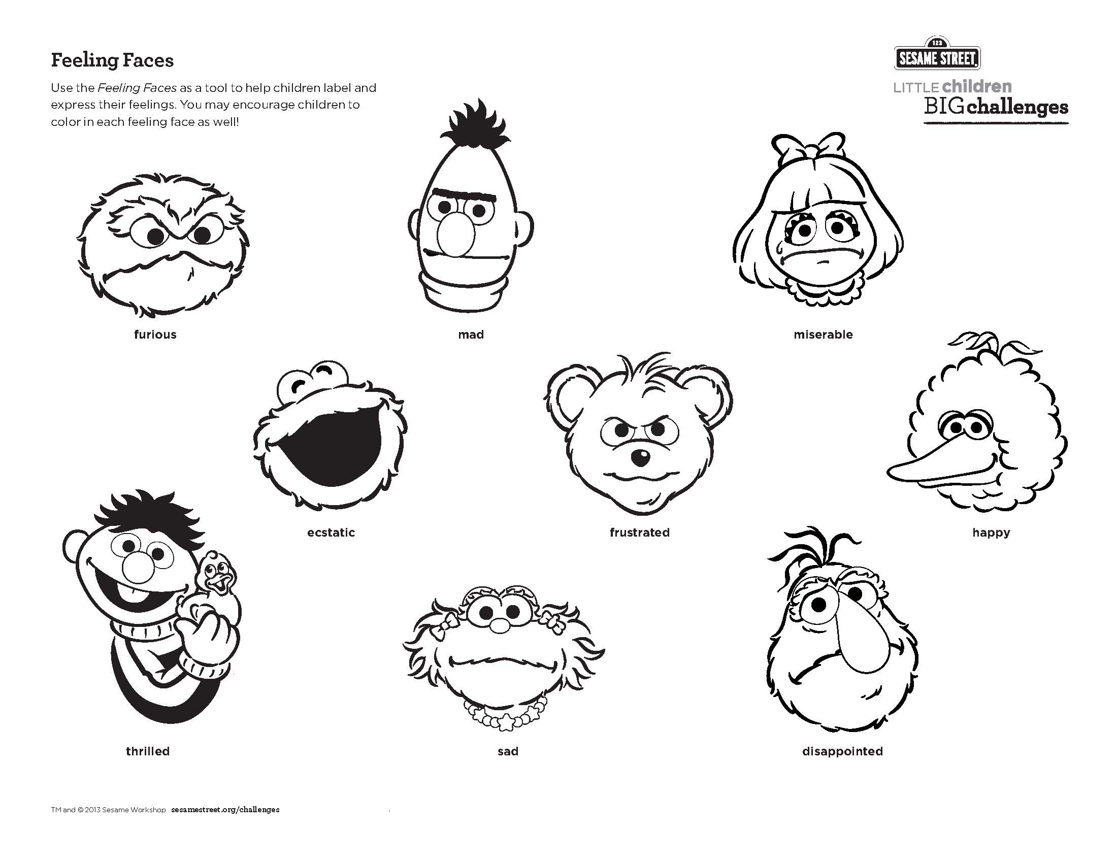 Feelings Coloring Pages Printable Free at Free