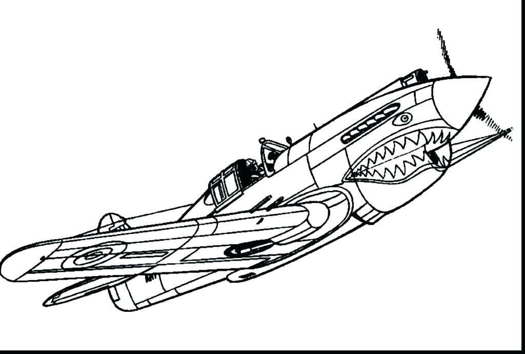 Fighter Plane Coloring Pages at Free printable