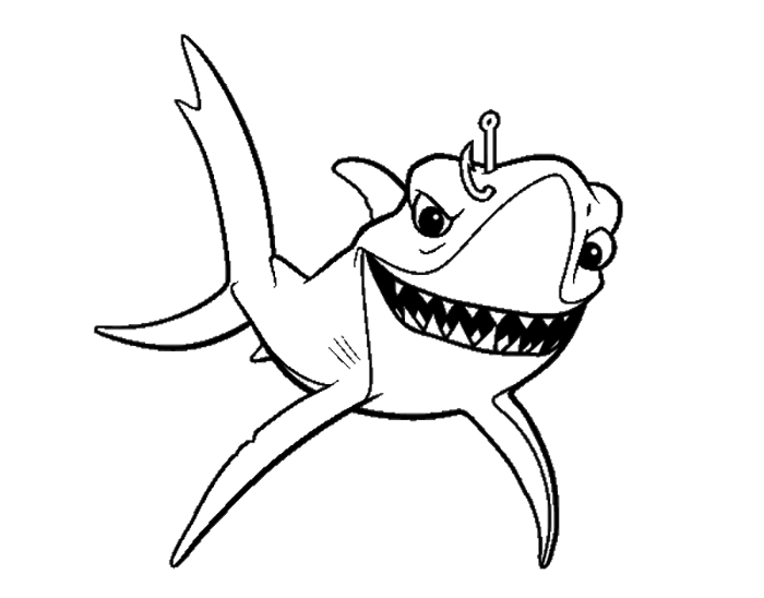 Finding Nemo Bruce Coloring Pages at