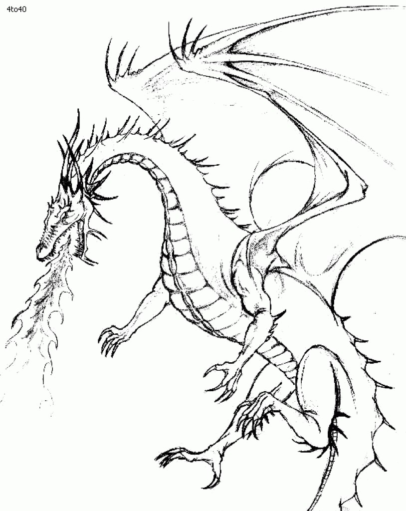 Fire Breathing Dragons Coloring Pages at GetColorings.com | Free