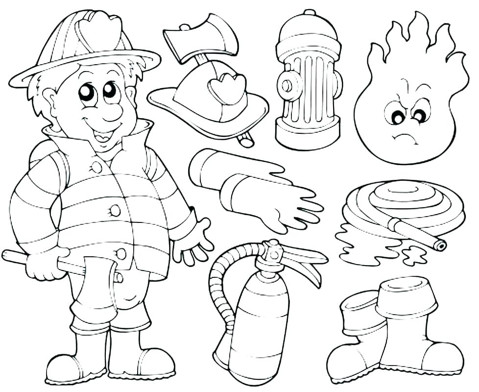 Fire Fighter Coloring Page at GetColorings.com | Free printable