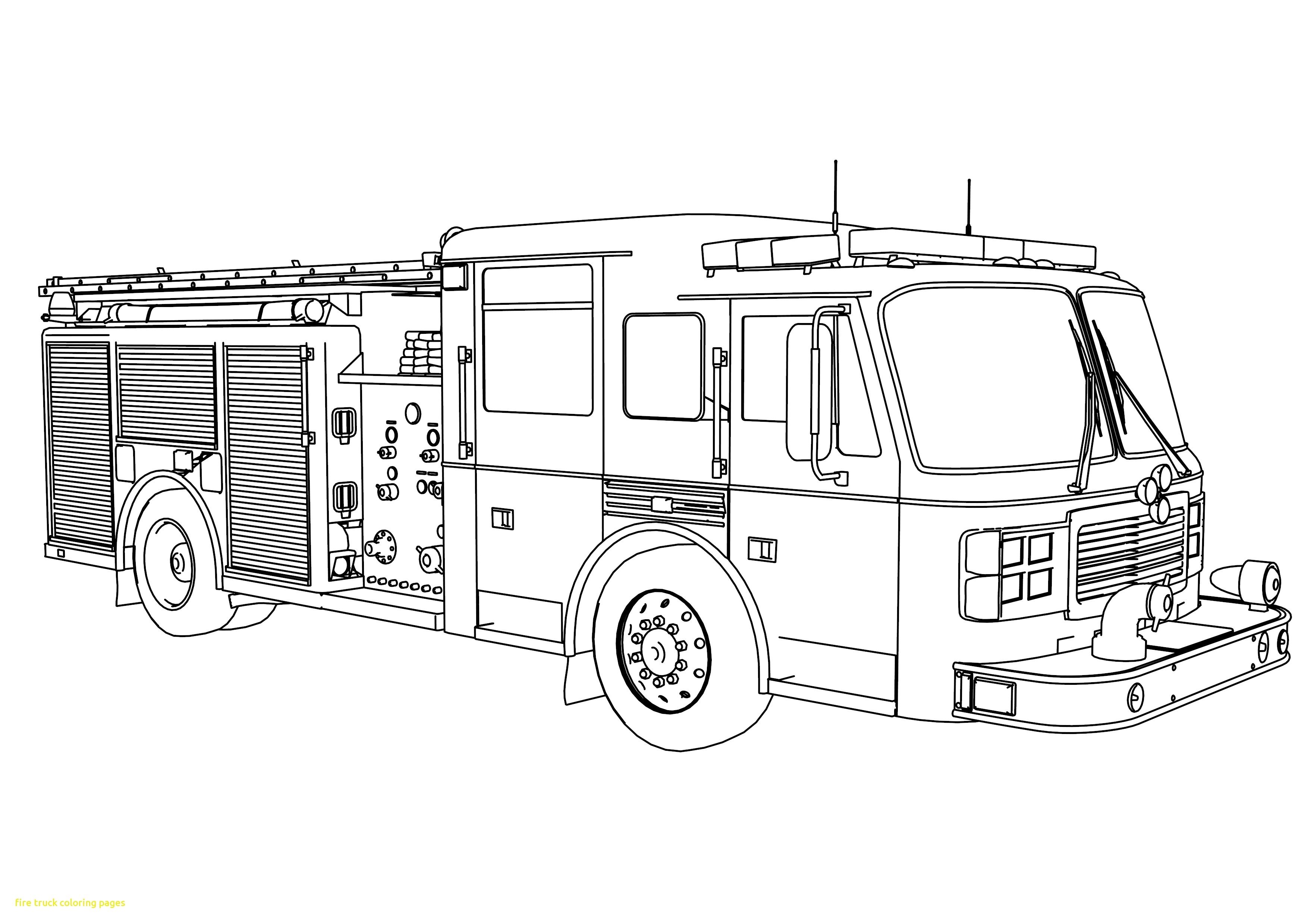 Printable Fire Truck Coloring Pages at Free