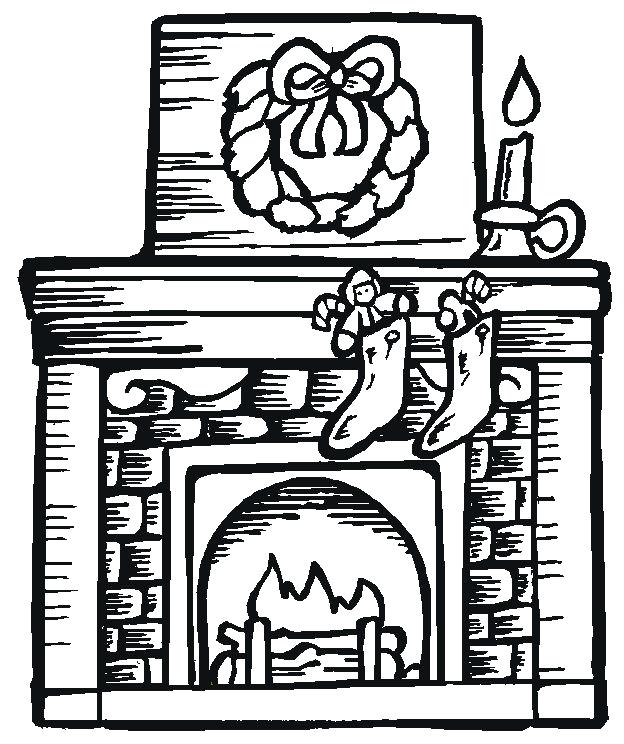 Fireplace Coloring Page at Free printable colorings