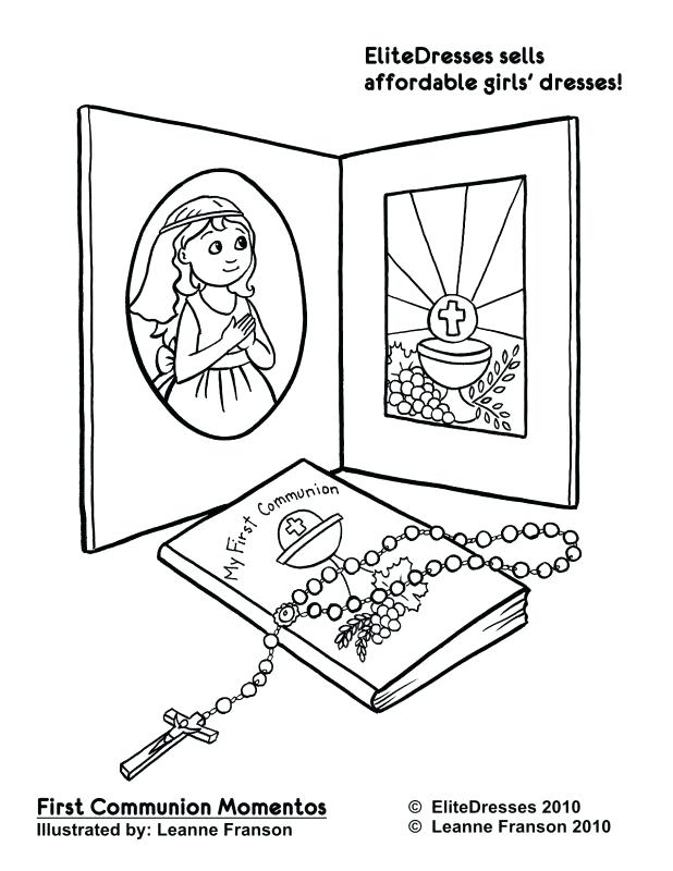 First Communion Coloring Pages at Free printable