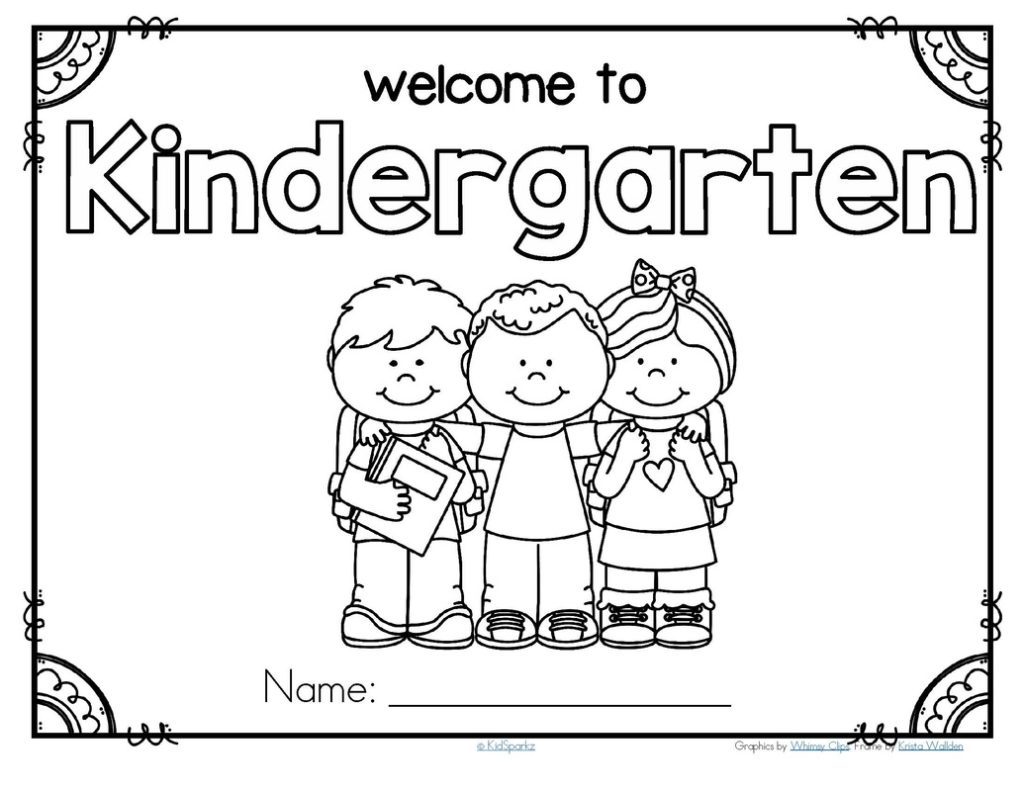 First Day Of Kindergarten Coloring Page At GetColorings Free 