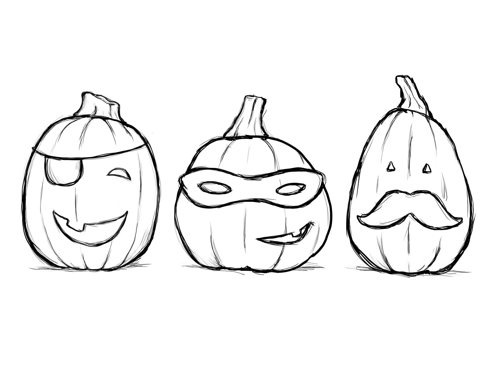 scarey pumpkins coloring pages