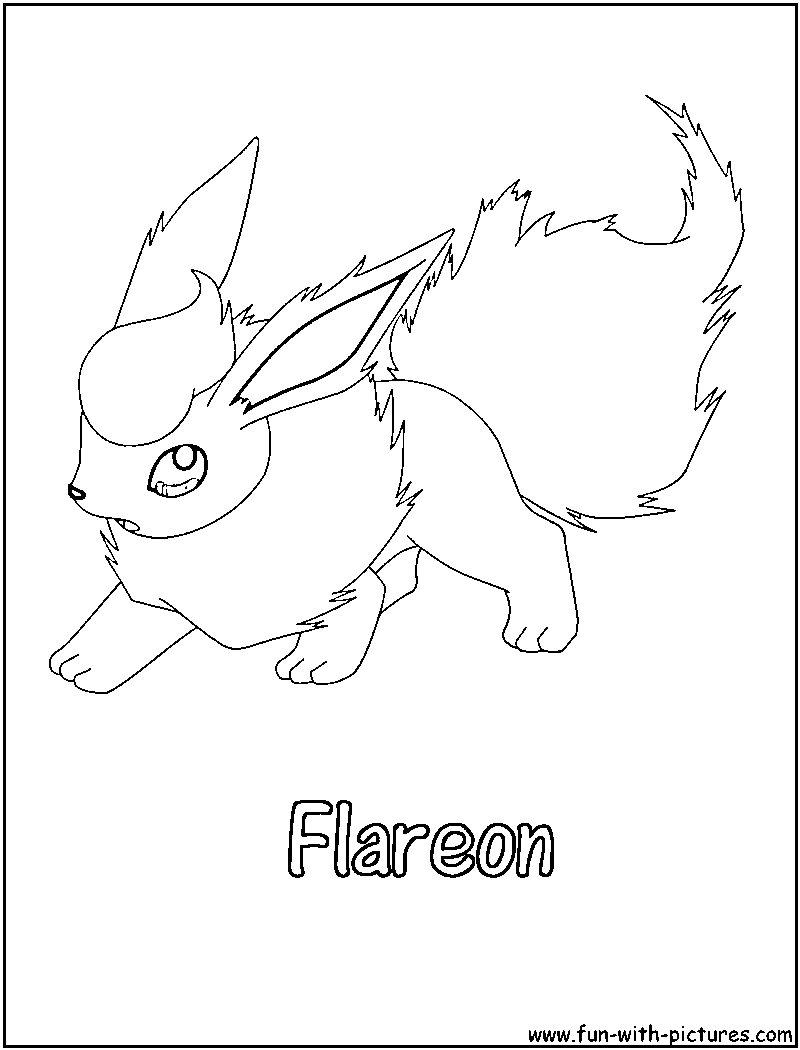 Flareon Pokemon Coloring Pages at GetColorings.com | Free printable
