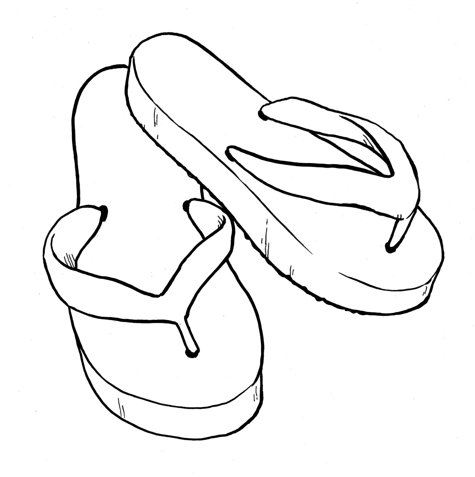 1905x1913 12 Coloring Pages Of Flip Flop Print Color Craft