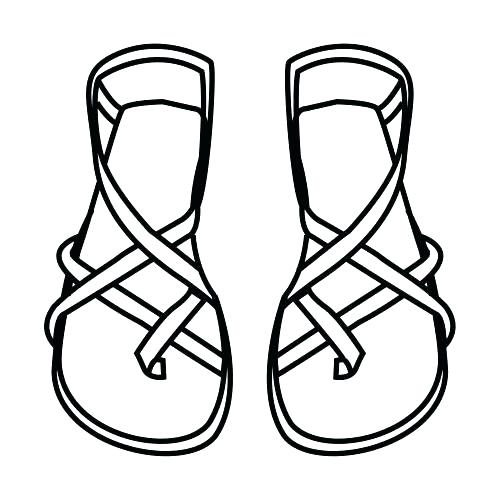 500x500 Flip Flop Coloring Page Flip Flop Coloring Page Sandal Coloring