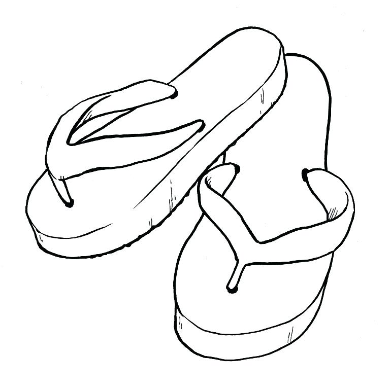 768x771 Flip Flop Coloring Page Flip Flop Coloring Pages New Flip Flop