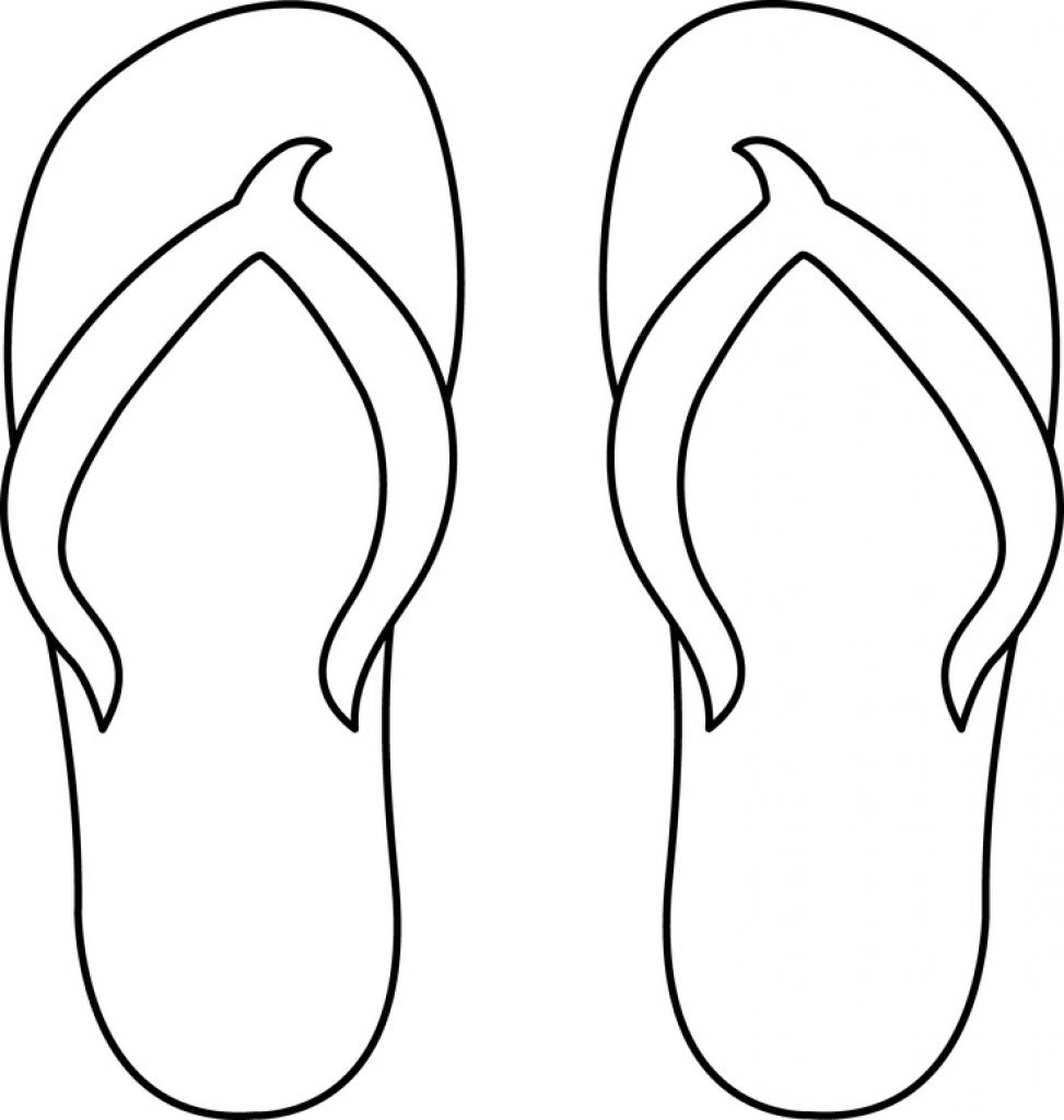 973x1024 Flip Flop Coloring Page For Pages Eson Me And At Flip Flop