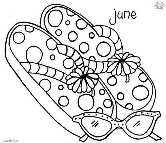 576x494 Flip Flop And Sunglasses Colouring Pages,flip Flop Coloring Pages