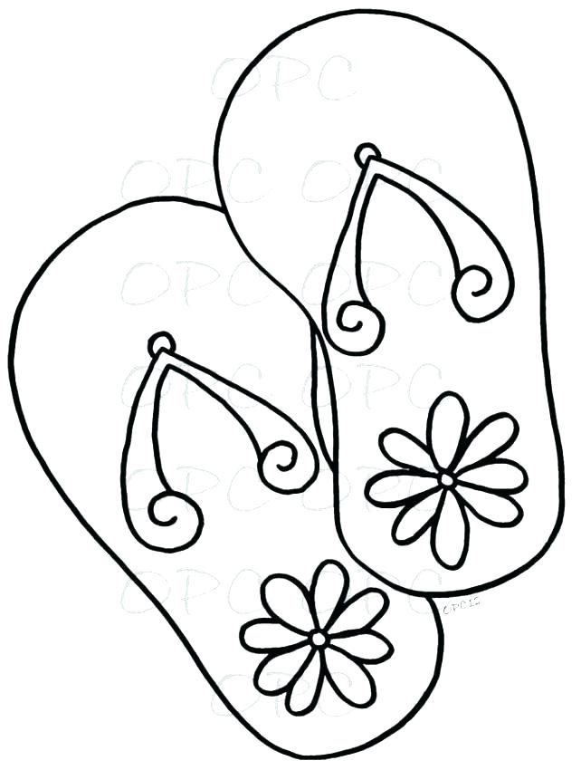 642x850 Flip Flop Coloring Pages