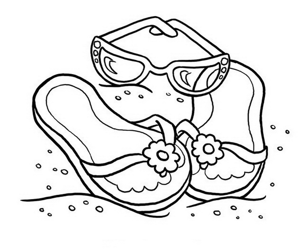 Flip Flop Coloring Pages Free Printable at Free