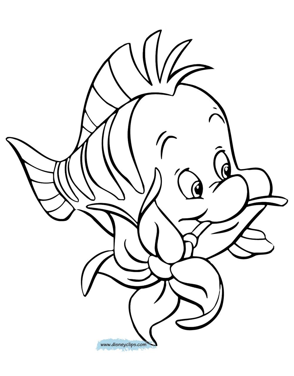 Flounder Coloring Pages From The Little Mermaid at GetColorings.com ...