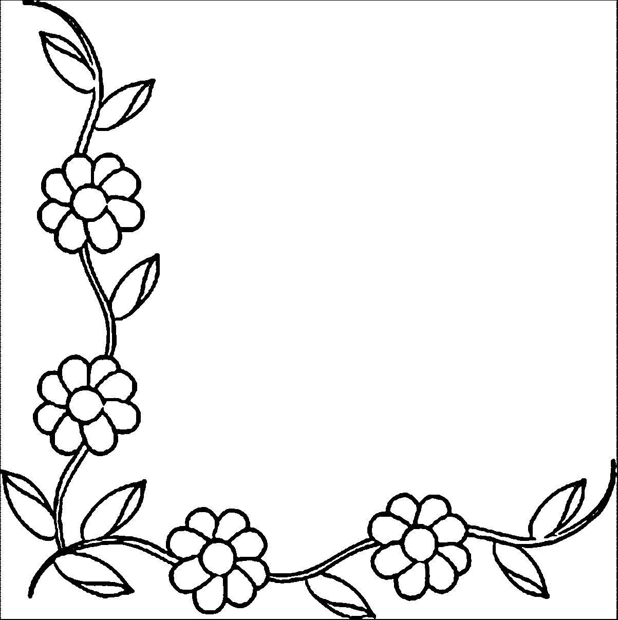 White Lace Border Transparent Sketch Coloring Page