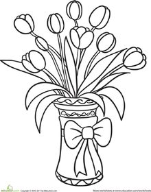 Flower Bouquet Coloring Pages at GetColorings.com | Free printable