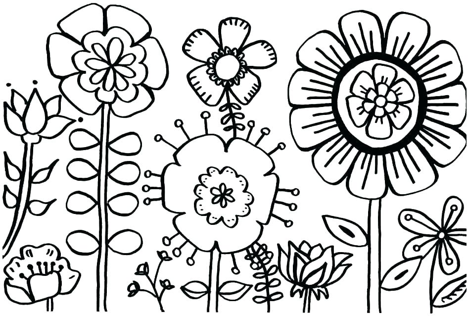 Flower Coloring Pages For Teens at GetColorings.com | Free printable