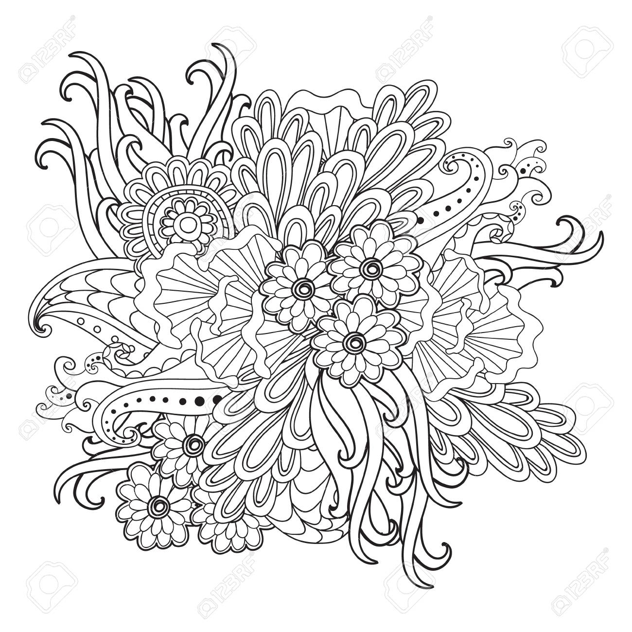 Flower Frame Coloring Pages at GetColorings.com | Free printable
