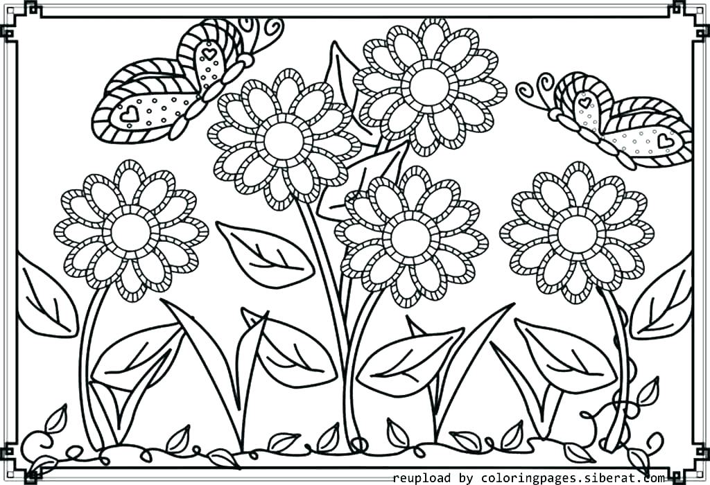 Flower Garden Coloring Pages Printable At GetColorings Free 