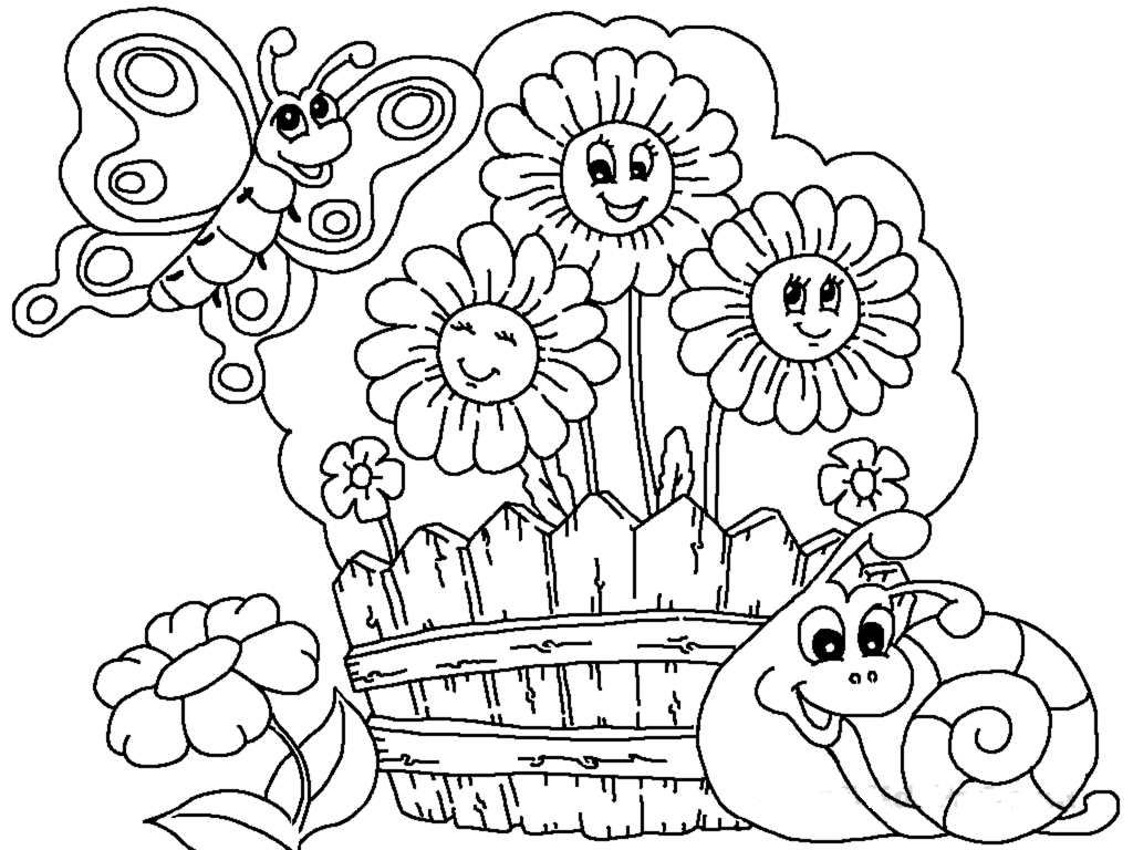 Flower Garden Coloring Pages Printable at GetColorings.com | Free