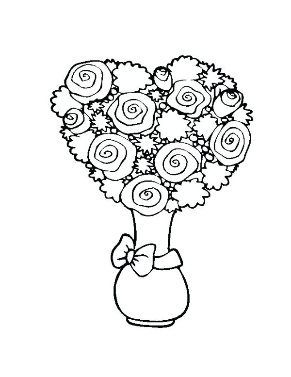 Flower Heart Coloring Pages at GetColorings.com | Free printable
