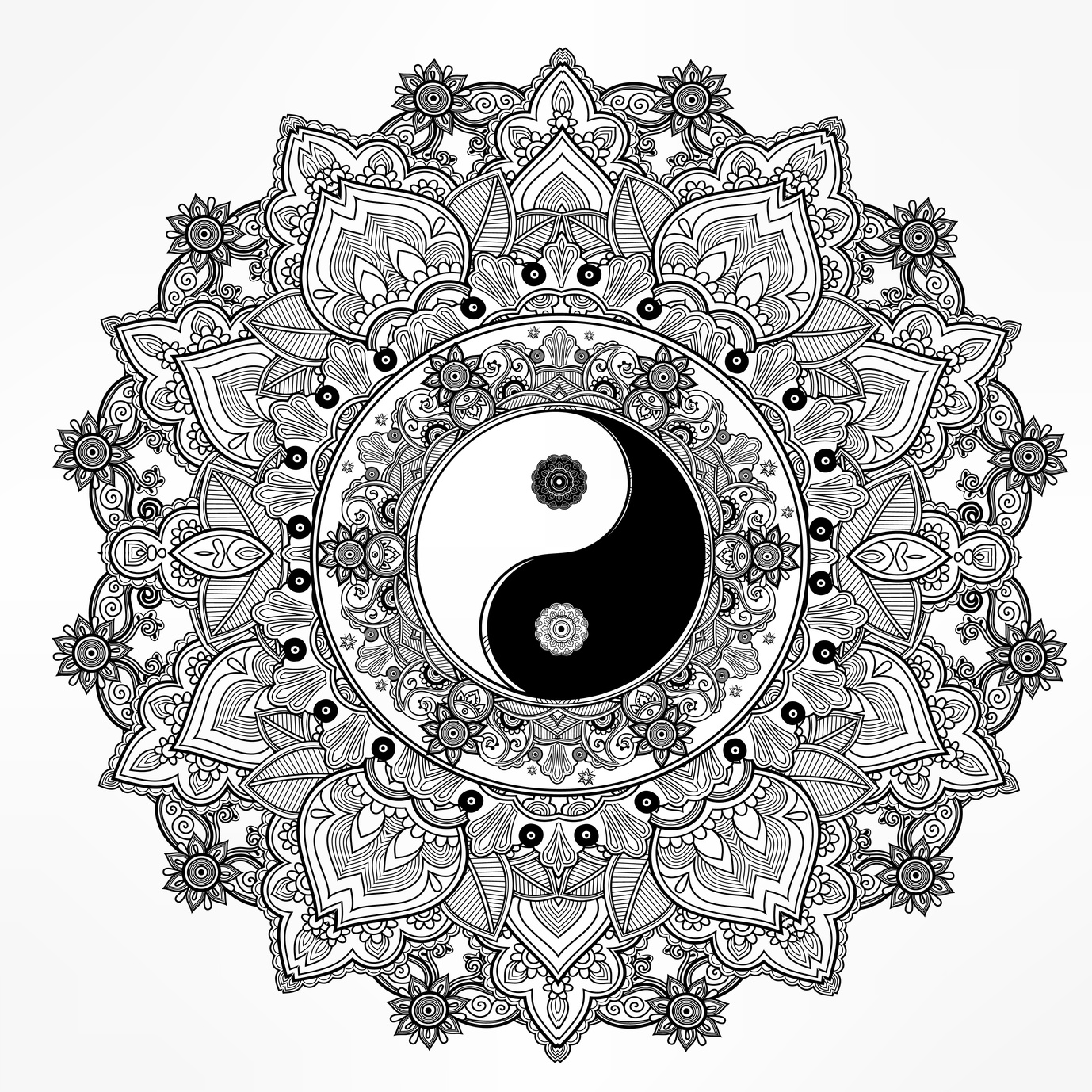 1378x1378 Mandala Coloring Pages Flowers New For Adults