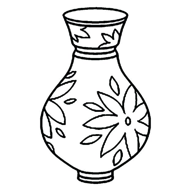 Flower Vase Coloring Pages at Free printable