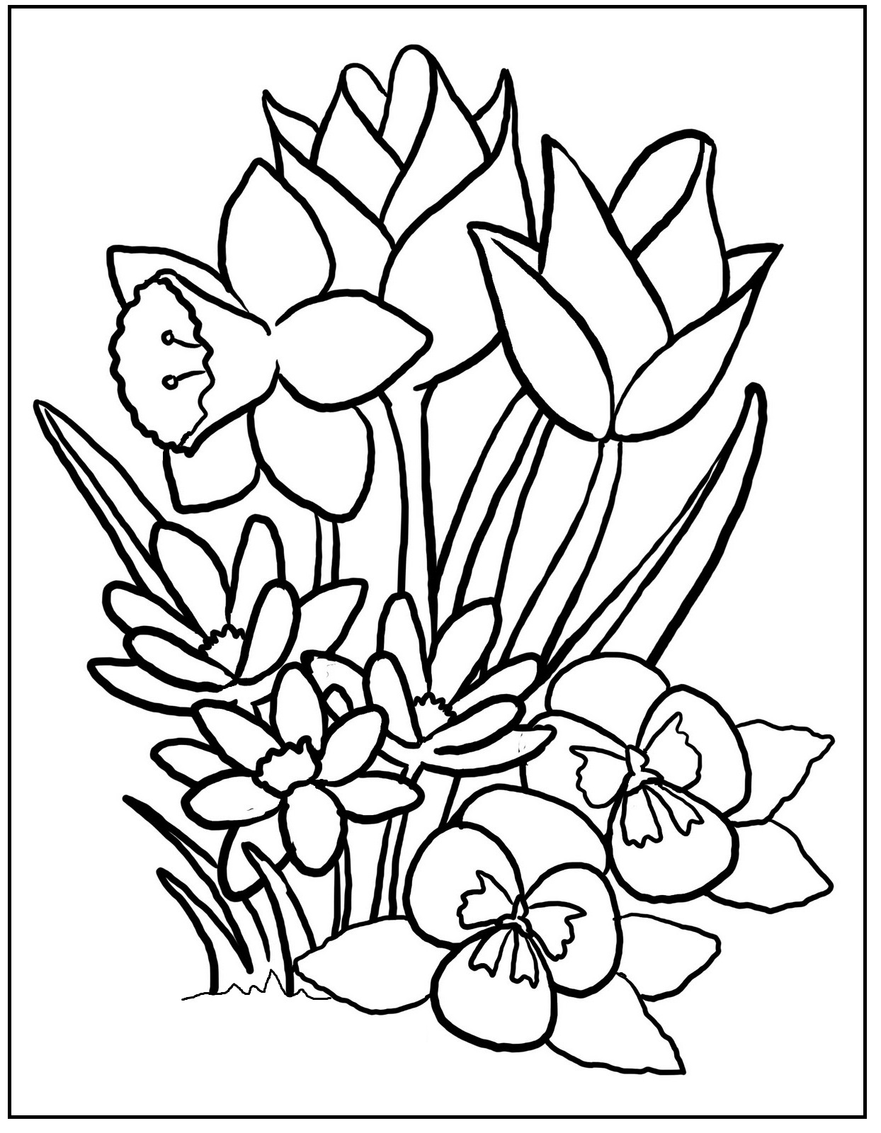 Flowers Coloring Pages Pdf At GetColorings Free Printable 